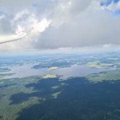 Flugwegposition um 13:39:32: Aufgenommen in der Nähe von Gemeinde St. Oswald bei Haslach, Österreich in 2106 Meter